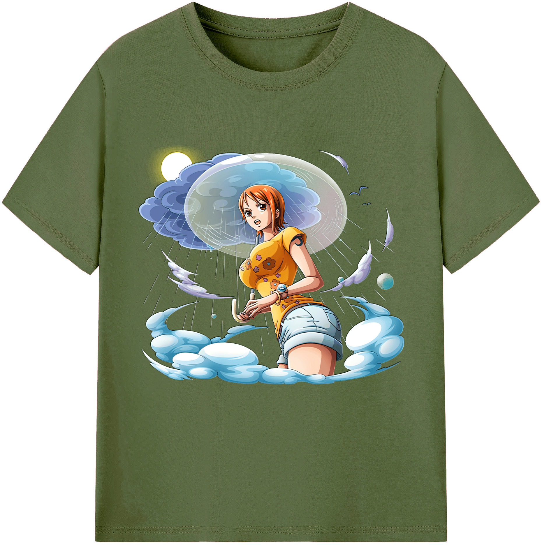 ワンピース ナミ ONE PIECE Nami 綿100％半袖Tシャツ（フロントプリント）